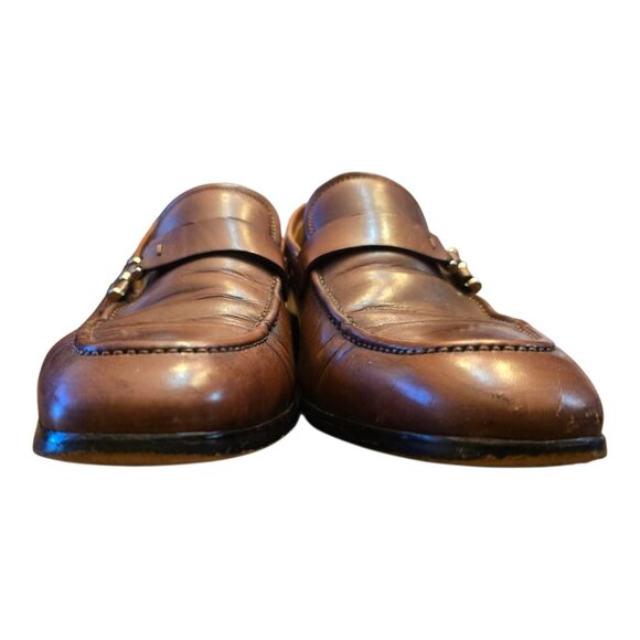 Men's Brown Leather MAGNANNI Slip-on Bit Loafer sz 7 - Picture 2 of 14